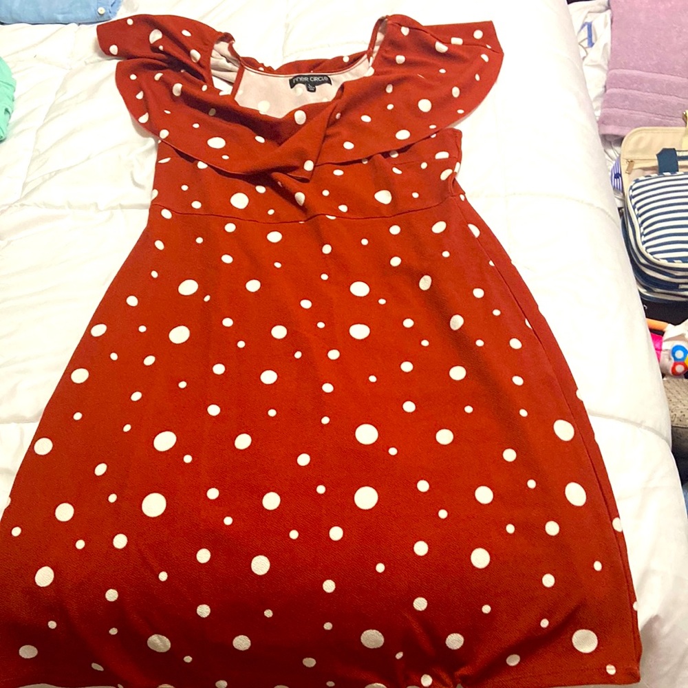 Polka dot dress.